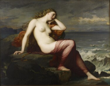 Painting titled "Calypso" by Henri Lehmann, Original Artwork, Oil