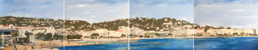 Malerei mit dem Titel "baie de Cannes part…" von Henri Papillon, Original-Kunstwerk, Öl