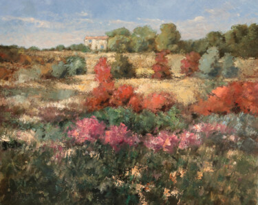 Painting titled "Provence en Automne" by Henri Remi, Original Artwork, Oil