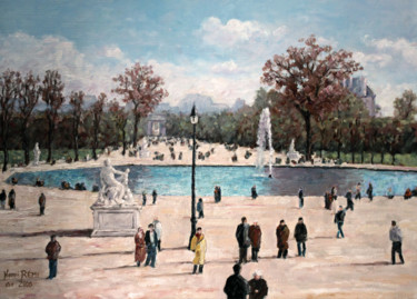Pintura intitulada "Soleil d'hiver dans…" por Henri Remi, Obras de arte originais, Óleo
