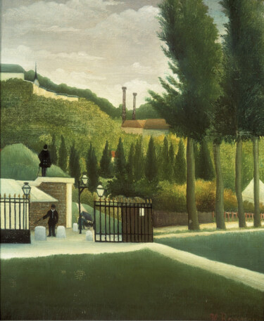 Картина под названием "L'Octroi" - Henri Rousseau, Подлинное произведение искусства, Масло