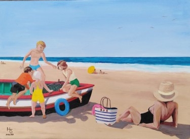 绘画 标题为“A la plage” 由Henri Sacchi, 原创艺术品, 丙烯