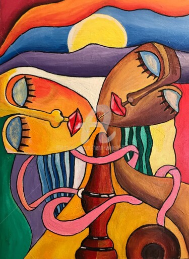 Peinture intitulée "JEU D'ADRESSE" par Henri Wojcik, Œuvre d'art originale, Acrylique