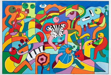 Peinture intitulée "CHAUFFE MARCEL" par Henri Wojcik, Œuvre d'art originale, Acrylique