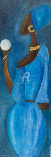 Pittura intitolato "HAÏTIENNE AVENIR 1" da Henri Wojcik, Opera d'arte originale, Acrilico