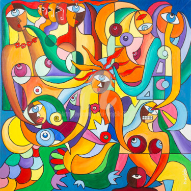 Peinture intitulée "TENDRESSE" par Henri Wojcik, Œuvre d'art originale, Acrylique