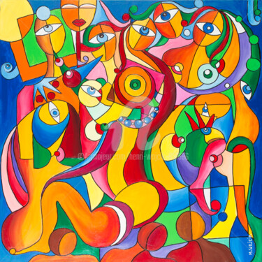 Peinture intitulée "Coulisses" par Henri Wojcik, Œuvre d'art originale, Acrylique