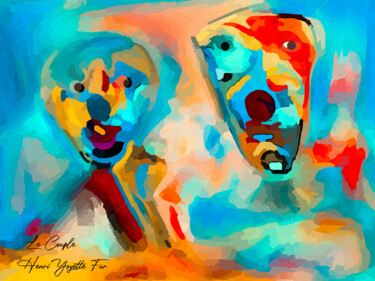 Arts numériques intitulée "Le couple" par Für, Œuvre d'art originale, Peinture numérique
