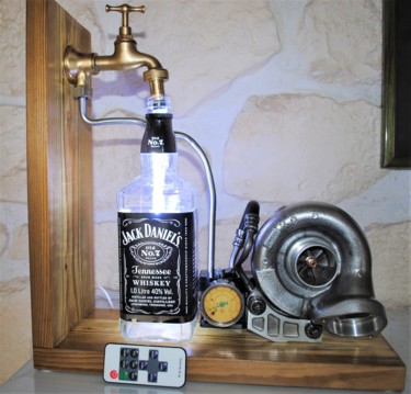 Escultura intitulada "La turbo distillerie" por Henri Gutierrez, Obras de arte originais, Alumínio