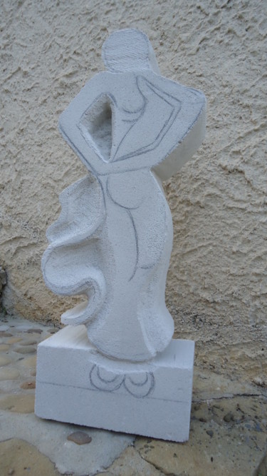 Sculpture titled "Flamenco (en cours…" by Henri Degracia, Original Artwork, Stone