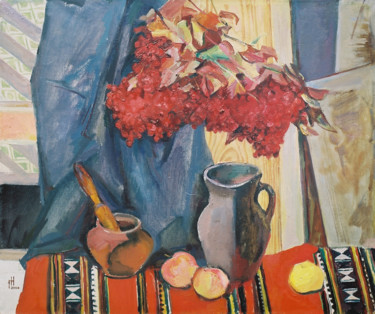 Painting titled "Still life" by Henrikh Hechiporenko, Original Artwork, Oil