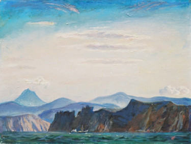 Painting titled "Kamchatka seashore" by Henrikh Hechiporenko, Original Artwork, Oil