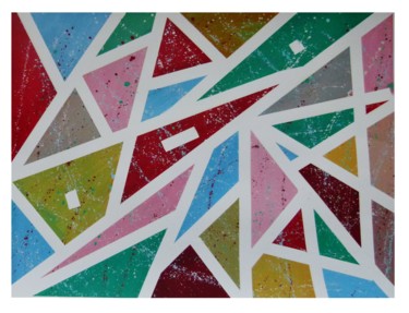 Peinture intitulée "les triangles de la…" par Henrique Carreirinhas, Œuvre d'art originale, Huile