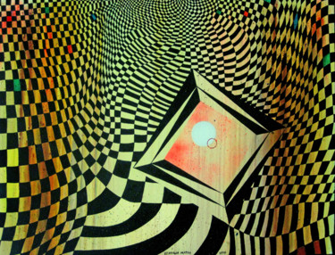 Peinture intitulée "Optical Motion IV" par Henrique Matos, Œuvre d'art originale, Huile