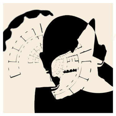 印花与版画 标题为“Le sourire de Fouca…” 由Henry Pouillon, 原创艺术品, 2D数字工作