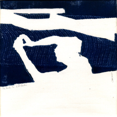 Prenten & gravures getiteld "Berlin Block Monoty…" door Henry Pouillon, Origineel Kunstwerk, Monotype Gemonteerd op Andere s…