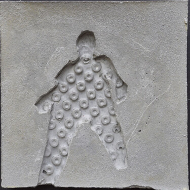 Sculpture titled "les ombres (R23)" by Henry Pouillon, Original Artwork, Cement