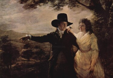 「Sir John et Lady Cl…」というタイトルの絵画 Henry Raeburnによって, オリジナルのアートワーク, オイル