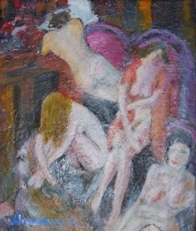 Peinture intitulée "Les dames de compag…" par Henry Abramowicz, Œuvre d'art originale