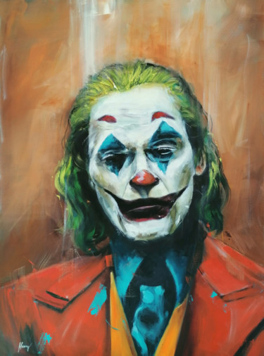 Painting titled "Joker 2019 Portrait…" by Henryfinearts, Original Artwork, Acrylic