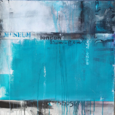 Schilderij getiteld "Turquoise" door Henryfinearts, Origineel Kunstwerk, Acryl