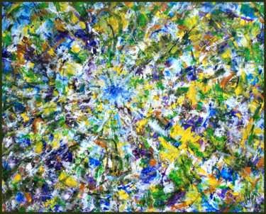 Картина под названием "Biosfera" - Henryka Wojciechowska, Подлинное произведение искусства, Акрил Установлен на Деревянная п…