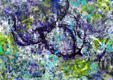 Картина под названием "Symbioza 2" - Henryka Wojciechowska, Подлинное произведение искусства, Акрил Установлен на Деревянная…