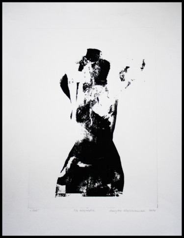 Rysunek zatytułowany „Kobieta” autorstwa Henryka Wojciechowska, Oryginalna praca, Litografia