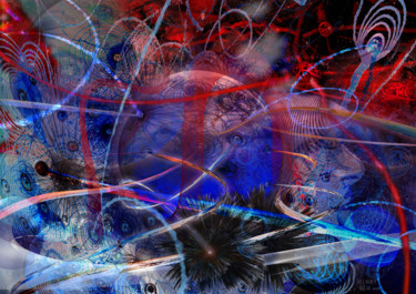 Arts numériques intitulée "La danse des neuron…" par Henry Neu, Œuvre d'art originale, Peinture numérique