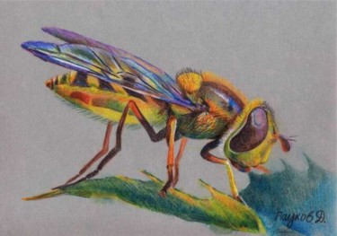 Картина под названием "Пчела" - Dmitry Paukov, Подлинное произведение искусства, Масло