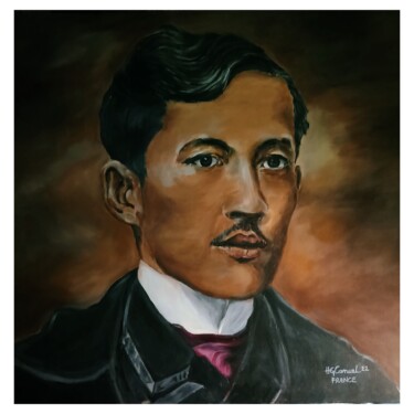 Peinture intitulée "Jose Rizal" par Herbert Canuel, Œuvre d'art originale, Acrylique