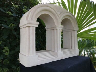 Escultura intitulada "Arche romane" por François Herbourg, Obras de arte originais, Pedra