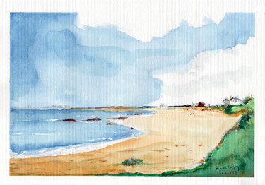 Painting titled "beaches / praias" by Hercules Megda, Original Artwork, Watercolor