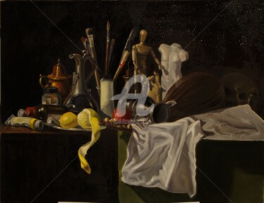 绘画 标题为“Der Maler” 由Hermann J. Heiss, 原创艺术品, 油
