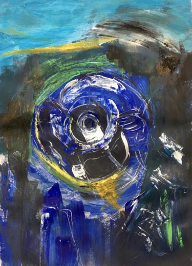 Painting titled "Blue.jpg" by Hermann Krose, Original Artwork, Acrylic