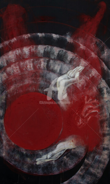 Painting titled "1-3-leis-red-angel.…" by Beauty Heart Concepts, Original Artwork, Acrylic