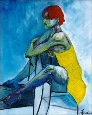 Pintura titulada "Entre deux chaises" por Hermione, Obra de arte original, Oleo