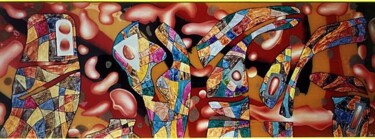 Pintura titulada "danzando sobre wigt…" por Hernandiz, Obra de arte original