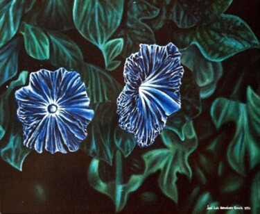 Peinture intitulée "duo garden" par Hernandiz, Œuvre d'art originale