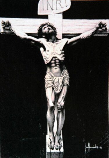 Painting titled "cristo" by Hernandiz, Original Artwork