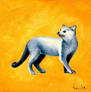 Pintura titulada "el gato" por Hernandiz, Obra de arte original