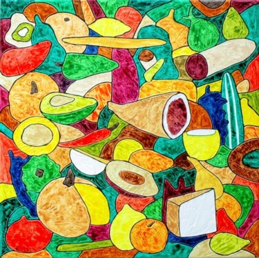 Pittura intitolato "food" da Hernandiz, Opera d'arte originale