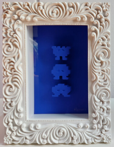Painting titled "Spaces Invaders & K…" by Herrero, Original Artwork, Acrylic Mounted on Wood Stretcher frame