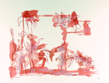 2020-50x65-492 Peinture intitulée "2020-50x65-492" par Hervé Richard, Œuvre d'art originale, Encre