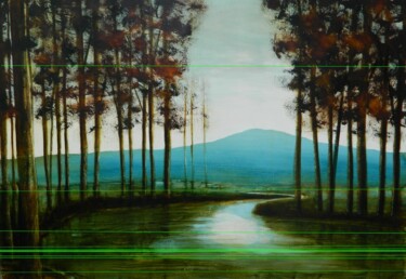 Malerei mit dem Titel "IMPRESSION N°3" von Eric Herrmann, Original-Kunstwerk, Öl Auf Keilrahmen aus Holz montiert