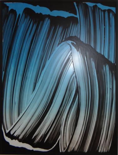 Malerei mit dem Titel "bleu" von Herve Bauve, Original-Kunstwerk, Acryl Auf Plexiglas montiert