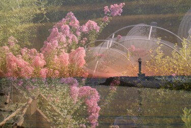 Arts numériques intitulée "Entre fleurs et mer" par Herve Bussy (Diaph), Œuvre d'art originale, Photo montage