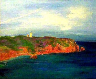 Painting titled "cap Frehel par l'est" by Hervé Desvergee, Original Artwork