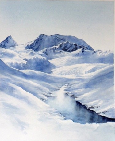 Painting titled "Montagne d'Outray-B…" by Hervé Espinosa, Original Artwork