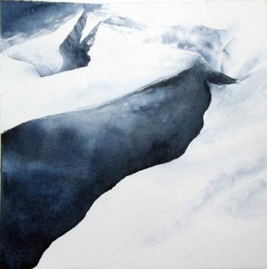 Painting titled "crevasse" by Hervé Espinosa, Original Artwork